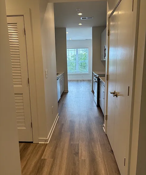 View from the entry into the kitchen
