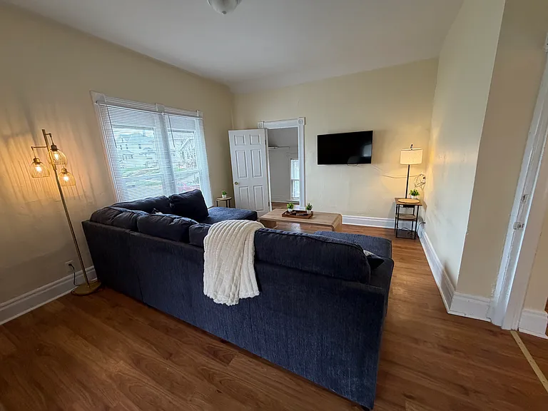 large living room area with dining table