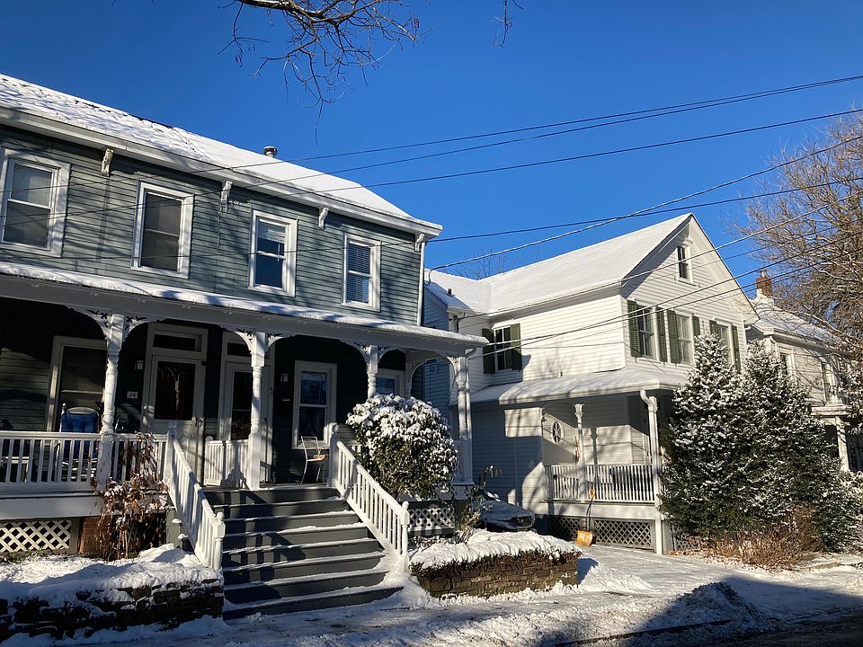 Street view. 40 Chestnut is the right side of the duplex.