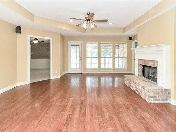 Family room with Hardwood floors