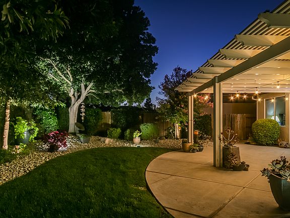 Evening shot of backyard