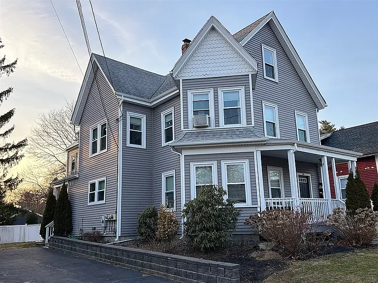 134 Highland St with ample parking space for 6+ cars for all 3 tenants - Security camera in front and back entrances
