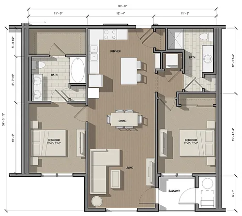 Floor plan 2B