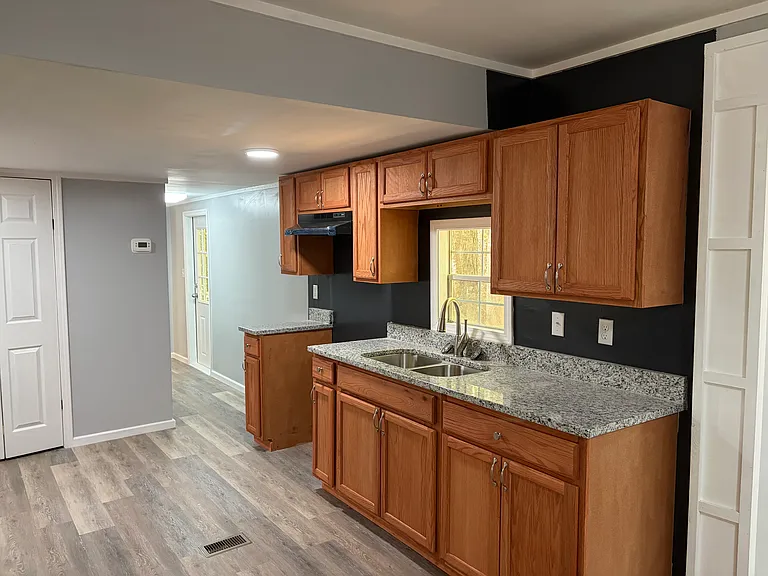 Kitchen with cutout for stove (installing this week)