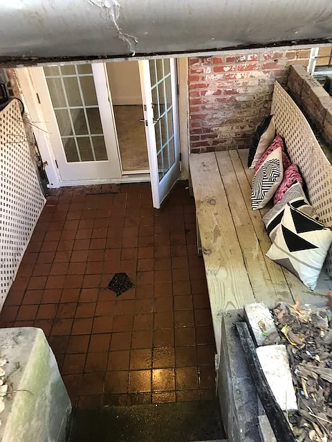 private entrance and patio