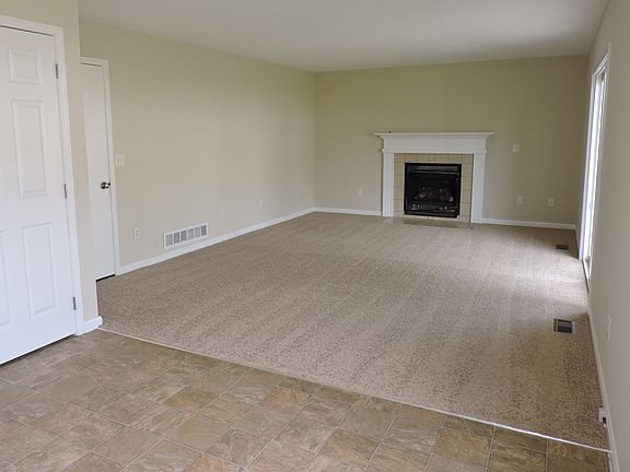 Family room with fireplace