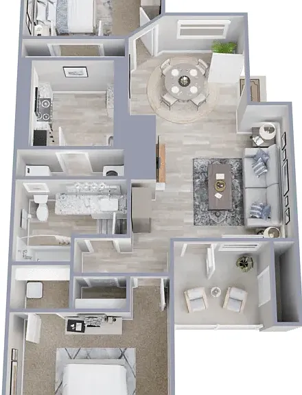 A2U Renovated Floorplan Diagram