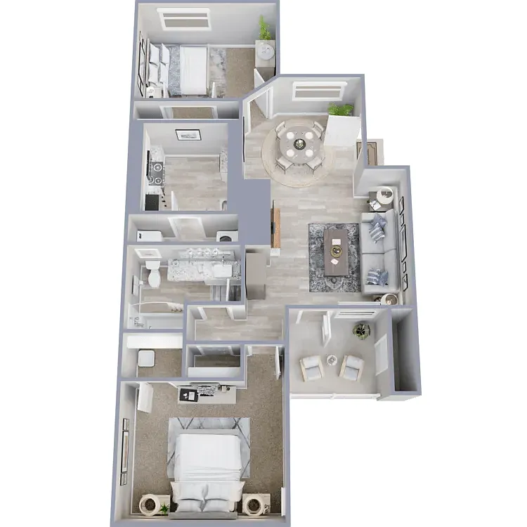 Floor plan A2U Renovated
