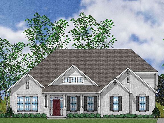 The Holmes - Elevation B Side Entry - With Bonus Room and Brick Columns