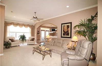 View of Great Room leading to Kitchen