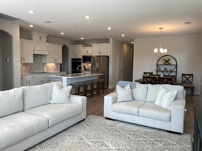 View of the open concept living space.