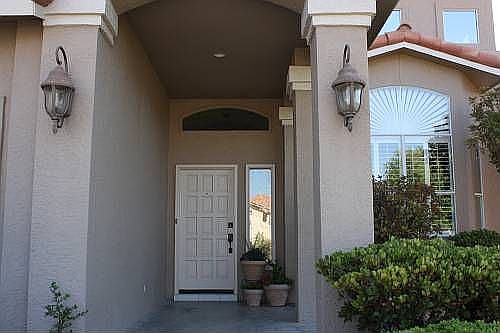 Front door and lovely Bay Window, updated Lighting fixtures