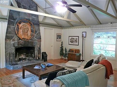 Huge Stone Fireplace