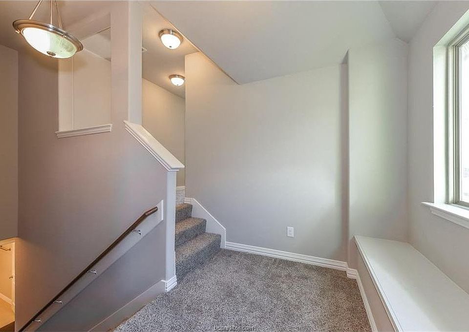 Stairs with bright window