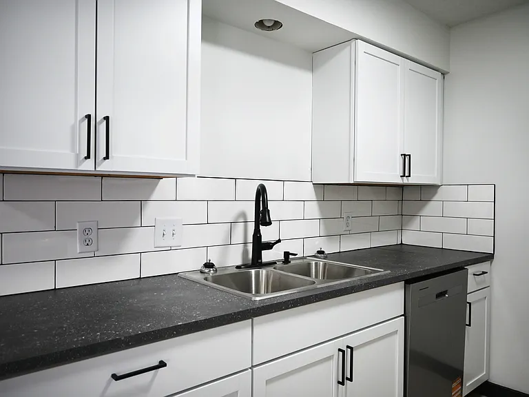 White subway tile in kitchen at Cielo 120.