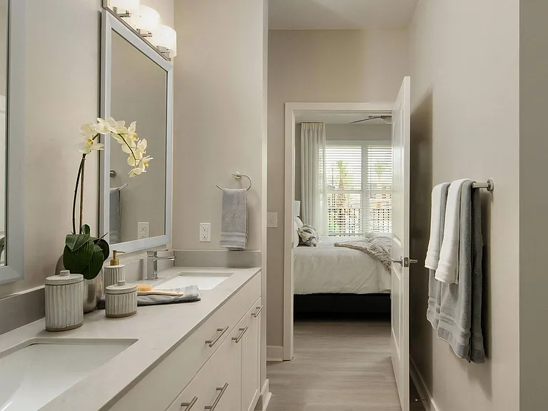 Master Bath with Double Vanities