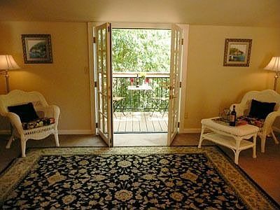 French doors out to upper deck