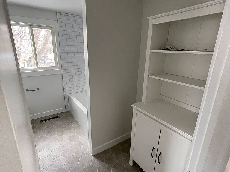 Upstairs bathroom view 1