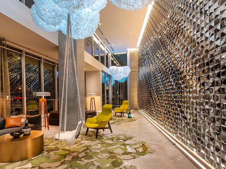 Building lobby.