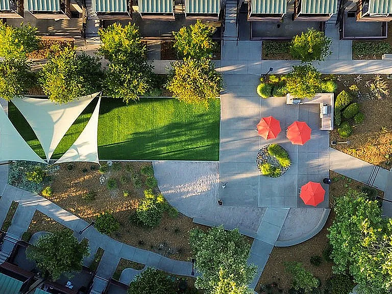Bird's Eye Of Courtyard