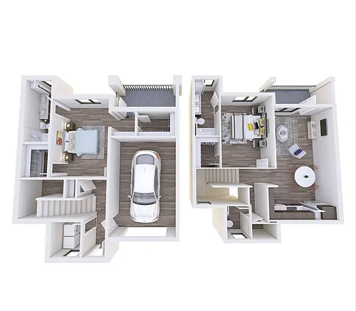Floor plan 2J Townhome w/Attached Garage