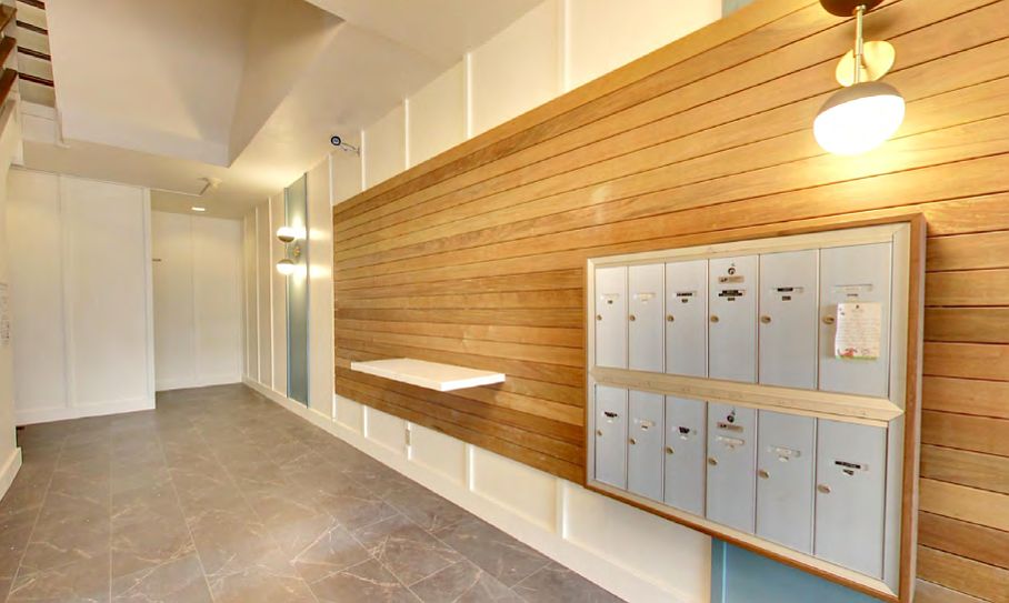 Lobby with mailboxes