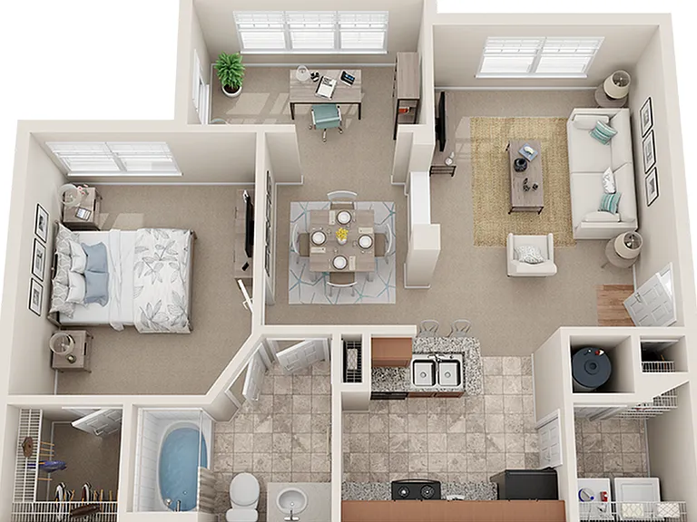 1x1A- View at Legacy Oaks Apartments in Knightdale North Carolina NC Near Raleigh