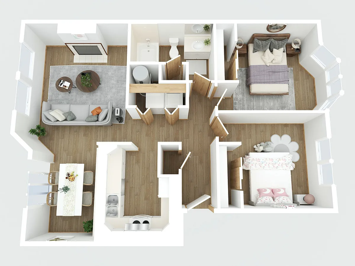 Floor plan 2X1 A