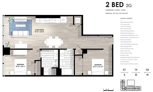 Floor plan 2 Bed 2G