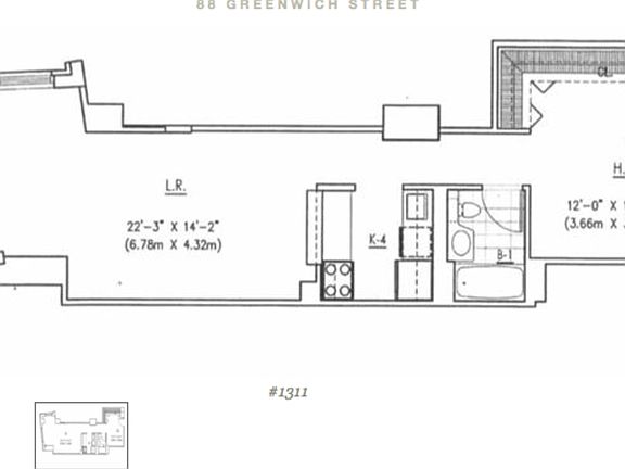 2nd image of 88 Greenwich St APT 1311