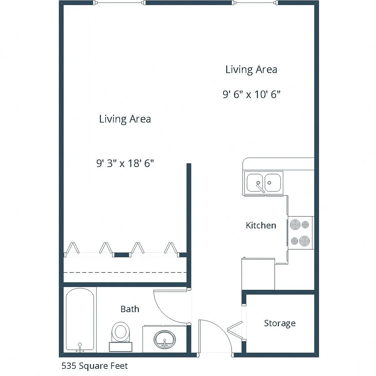 Floor plan Efficiency 01C