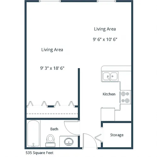 Floor plan Efficiency 01C