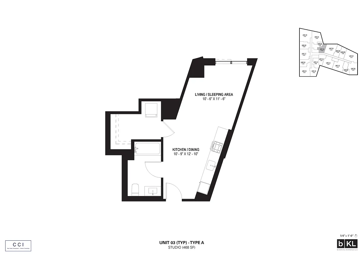 Floor plan Tier 03 - Studio