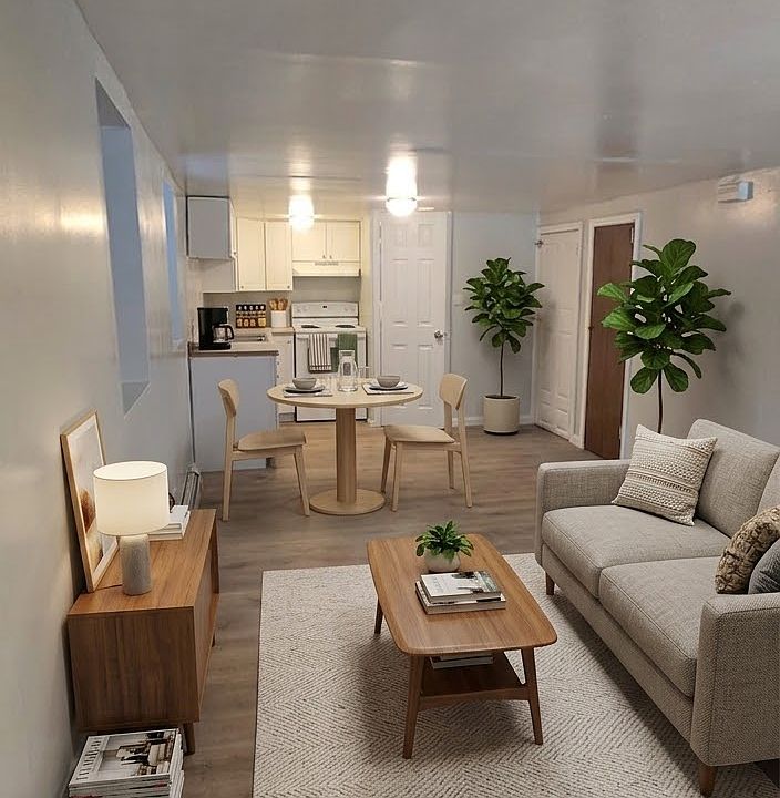 This room has been virtually staged using AI to help visualize its layout and design potential.