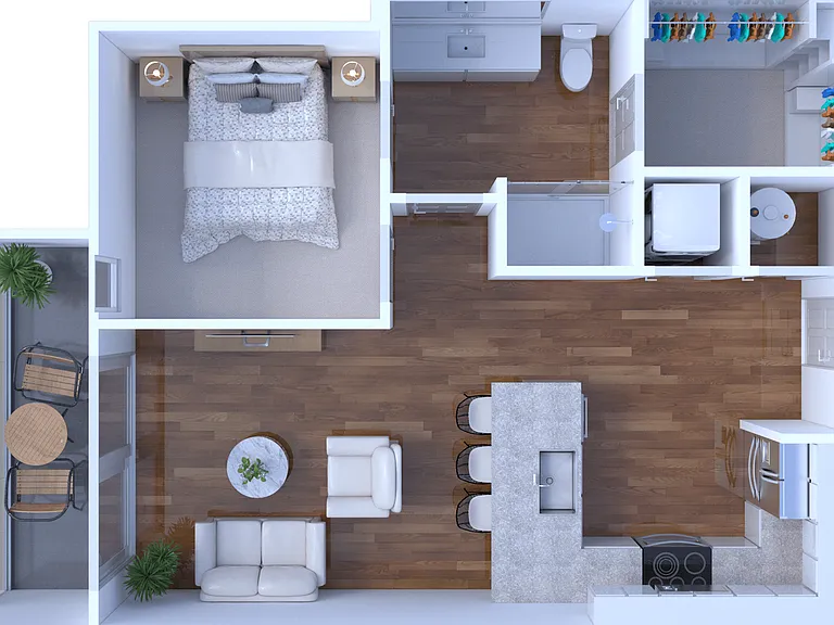1 bed/1 bath 580 sq. ft. 1 bed/1 bath 580 sq. ft.