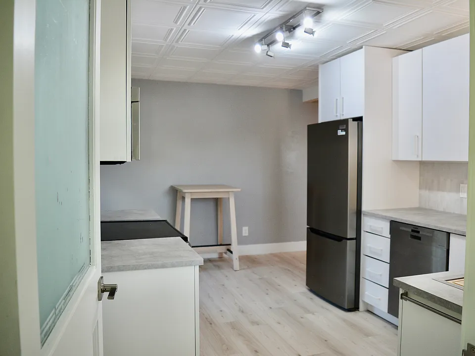 Entrance to the unit opens into the kitchen