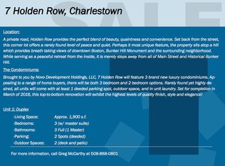 7 Holden Row #2, Charlestown, MA 02129