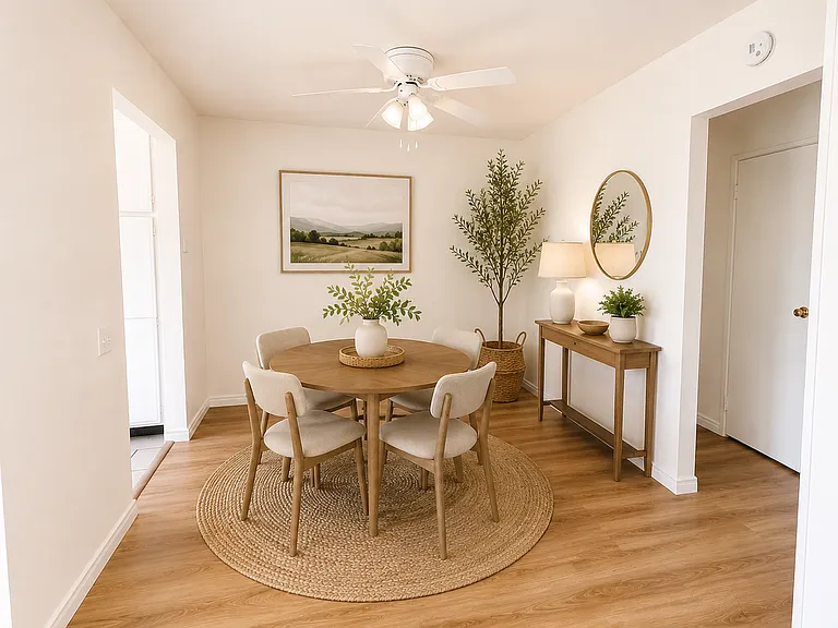 Staged Dining Area