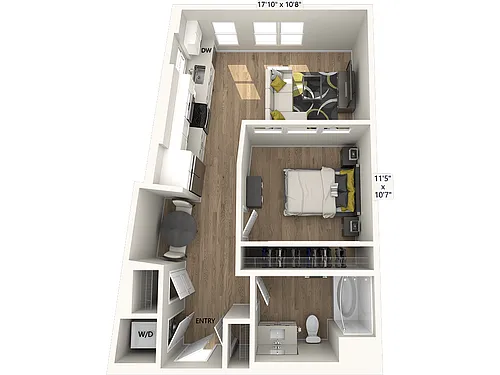 Floor plan S2-FinishI-644sf