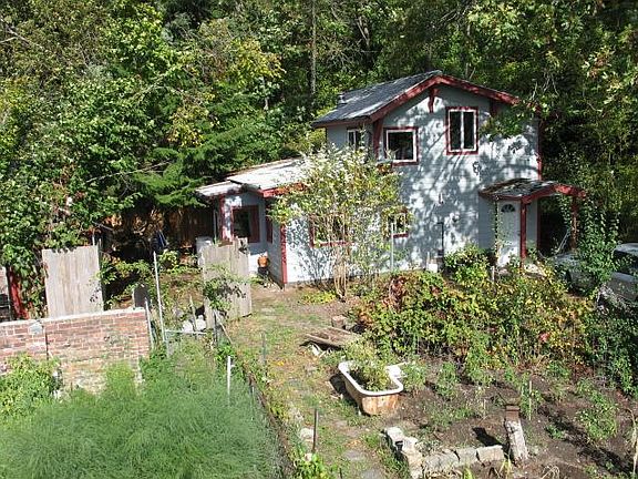 looking northeast from the top of the garden shed The garden