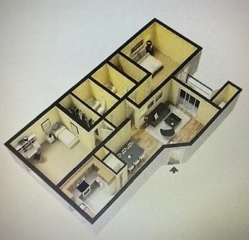 Floor plan 2 Bedroom Rennovated