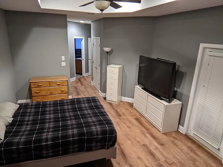 Primary suite with private walk out to patio