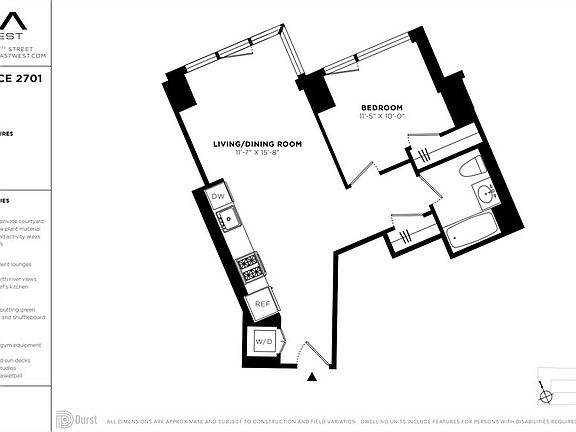 2nd image of 625 W 57th St APT 2701