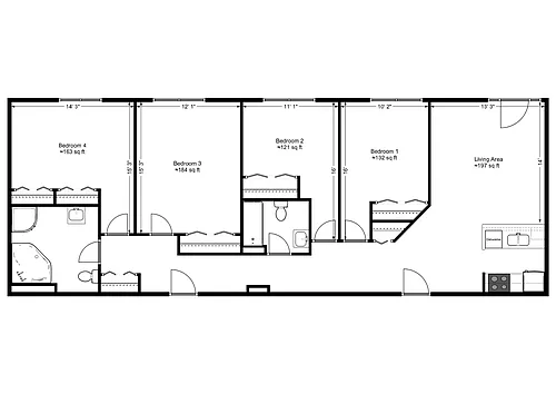 Floor plan 4 Bedroom