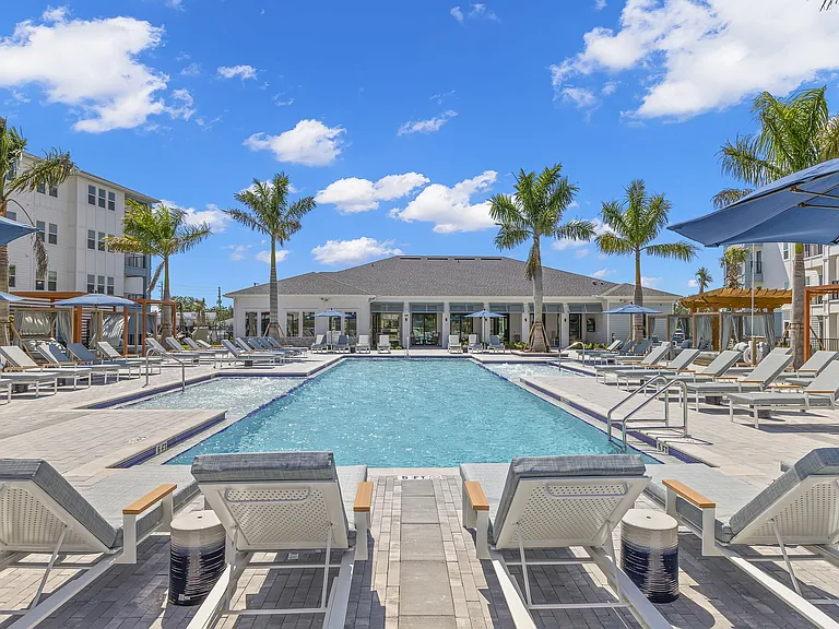 Tanning deck and heating swimming pool