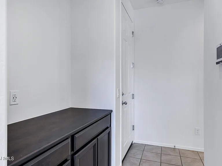 Hallway to garage door