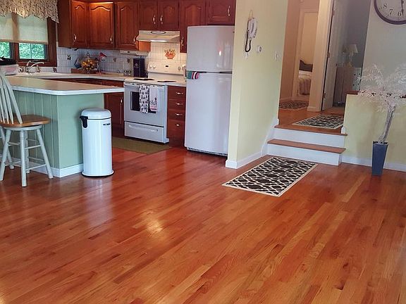 kitchen and family room