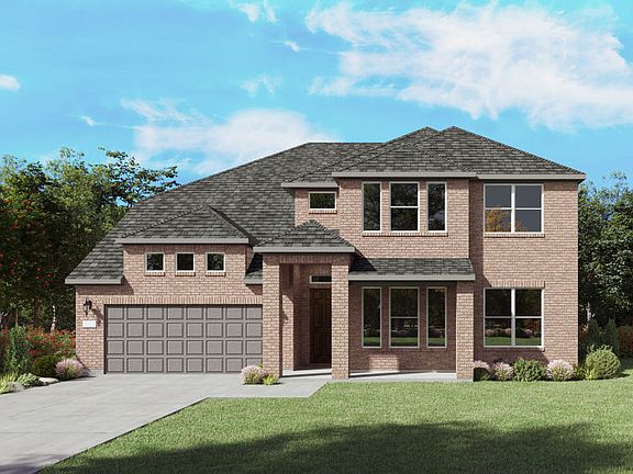 The Electra, a two-story new home design shown with home exterior TR 201