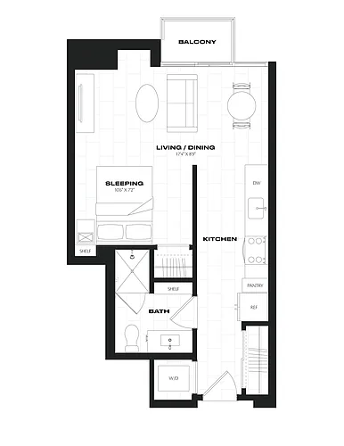 Floor plan Studio-A6.3