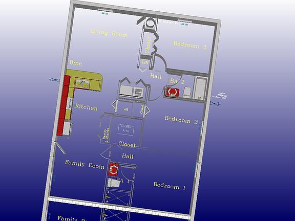 Rear unit Ellendale Floor plan